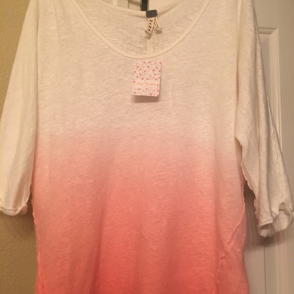 New FREE PEOPLE Cold Shoulder Top Sz M - Picture 2 of 8
